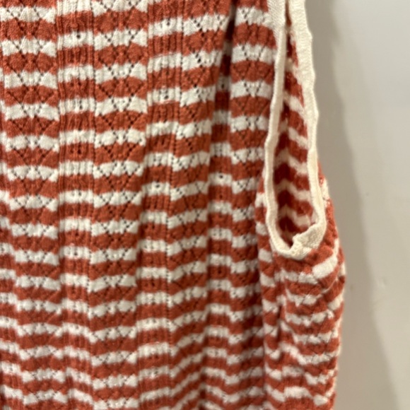 American Eagle Outfitters Rust and Cream Striped Knit Tank Size XXL - Picture 3 of 5